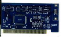 Печатная плата ISA 8bit VGA card slim #167(синяя маска)