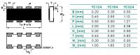 Резисторные сборки 1206x4 8P4R YC324 5%