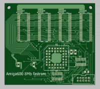 Печатная плата Amiga 8mb RAM #134