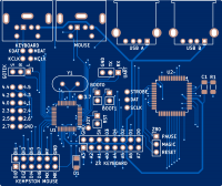 Печатная плата HIDman ZX #1328(синяя маска)