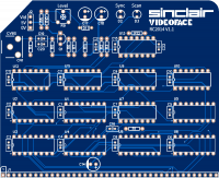 Печатная плата ZX-Videoface RC2014 Card #1351 (синяя маска)