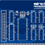 Печатная плата ZX-Interface-E RC2014 Card #617(1358) (синяя маска)