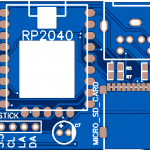 Печатная плата  Мурмулятор с RP2040-ZERO #1492 (синяя маска)